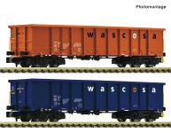 Fleischmann 6660140 - N - 2-tlg. Set Offene Güterwagen, Wascosa, Ep. VI